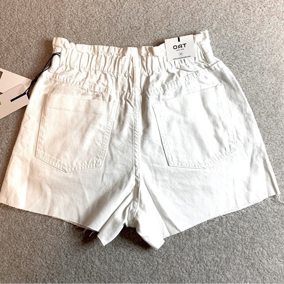 NWT Oat New York High Waist Slouchy Denim Cut Off Short Women Medium 100% Cotton - Picture 2 of 6